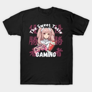 Anime Gamer Girl Loves Strawberry Milkshake T-Shirt